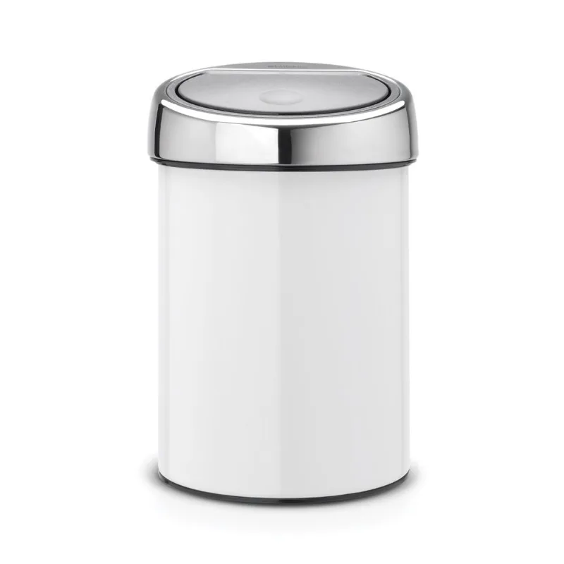 Lixeira Touch Bin 3 Litros em Aço Brabantia Branca