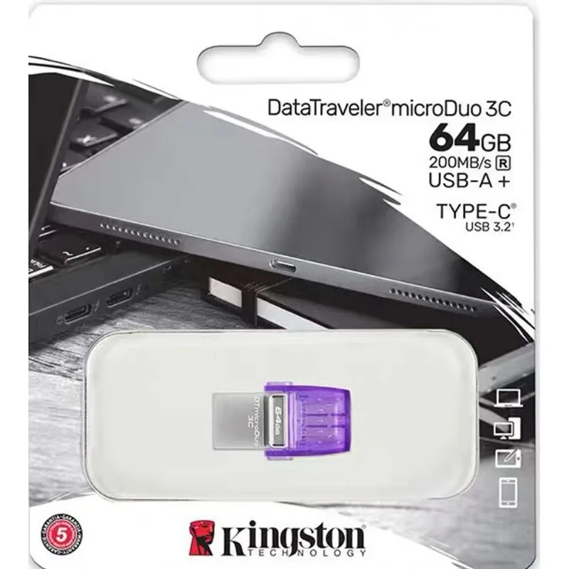 Flash Kingston Datatraveler Microduo C3 De 64 Gb Usb-c E Usb