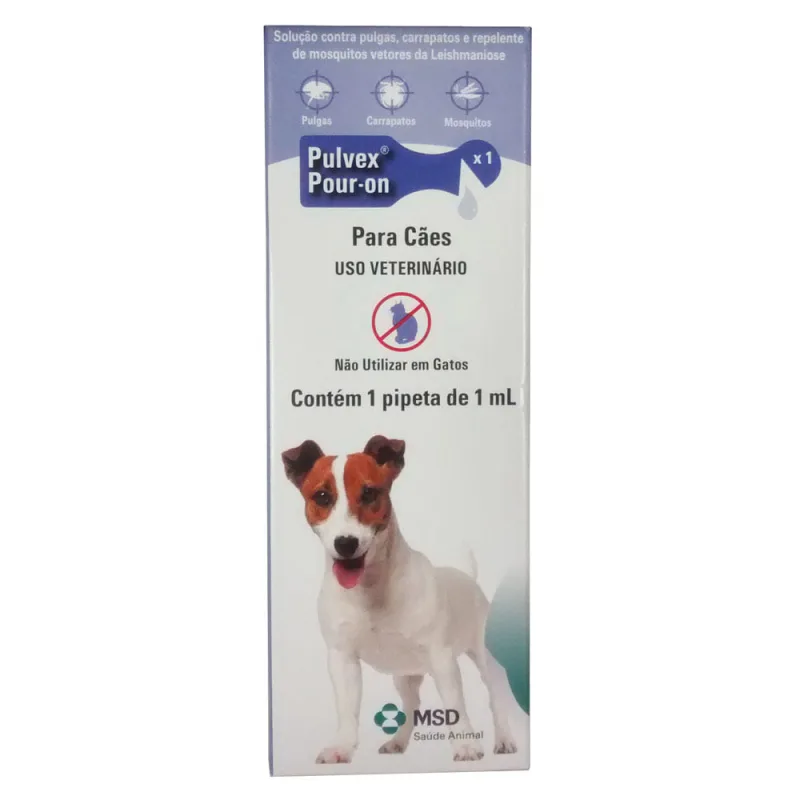 Antipulgas e Carrapatos Cães Pulvex Pour On - Pulvex