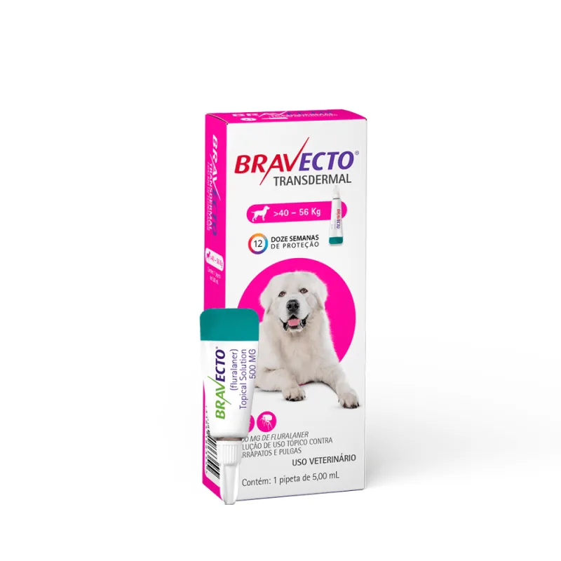 Antipulgas Bravecto Transdermal Cães 40 a 56 kg - Bravecto