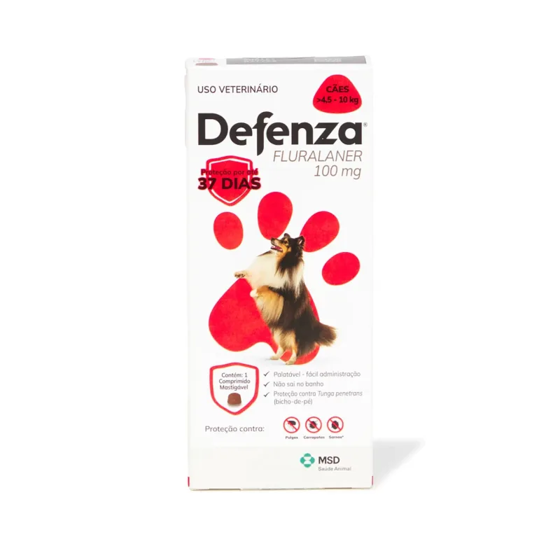 Defenza Antipulgas e Carrapatos para Cães > 4,5 a 10kg - Defenza