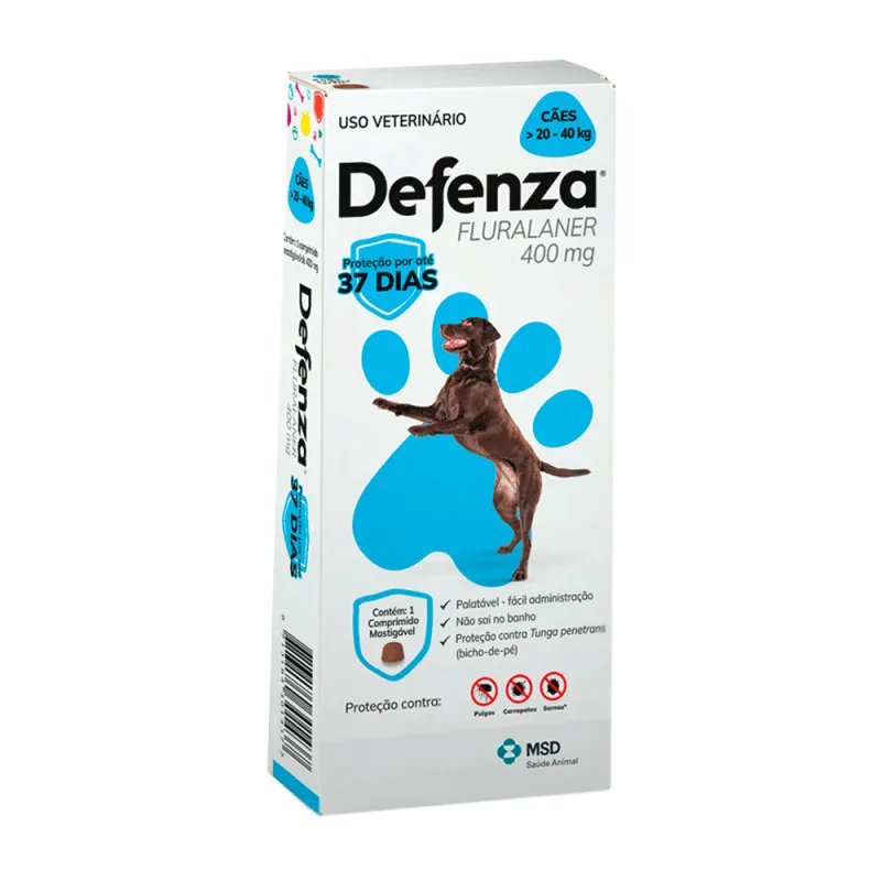Defenza Antipulgas e Carrapatos para Cães de 20 a 40kg - Defenza - Cachorro