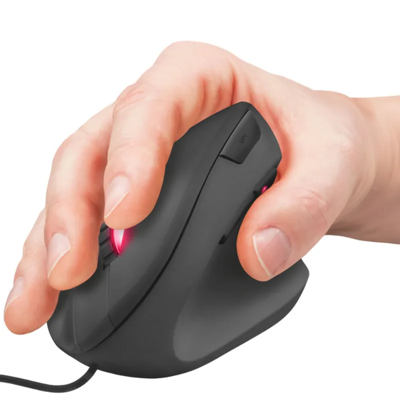 Mouse Gamer Vertical Trust GXT 144 REXX Ergonômico RGB 10000Dpi Preto 4359
