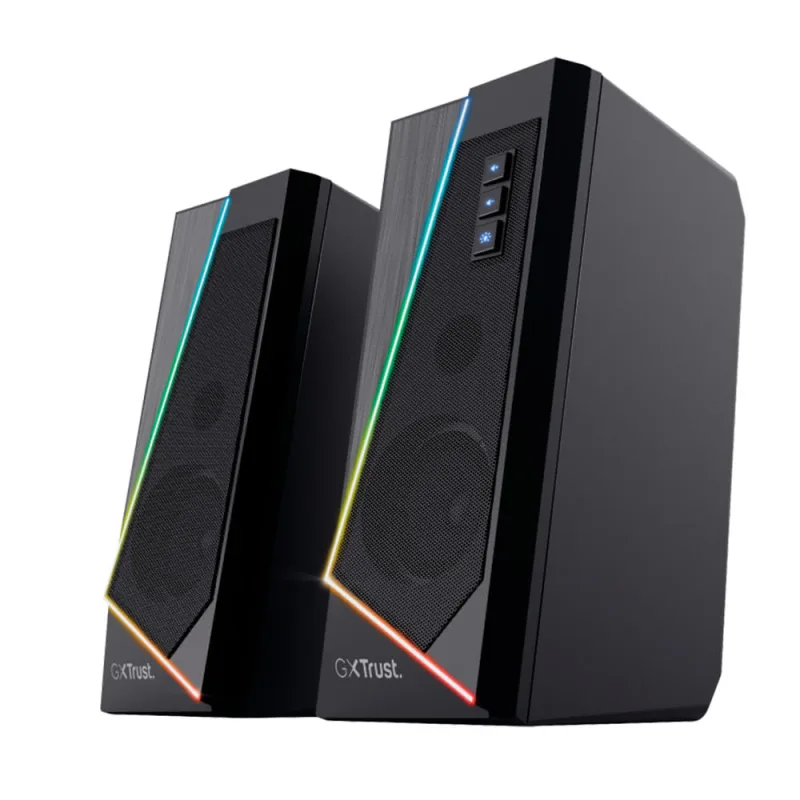 Caixa de Som Gamer Trust GXT 609 Zoxa PTO RGB Preto - T24070 - Inpower - Tecnologia