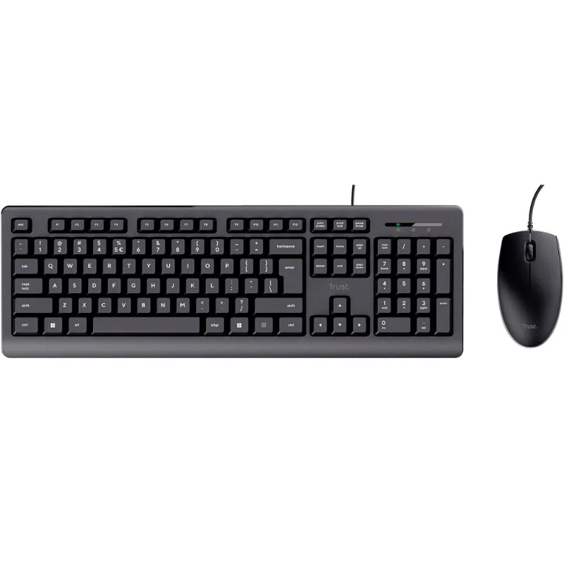Teclado e Mouse Trust Com Fio Preto 24662