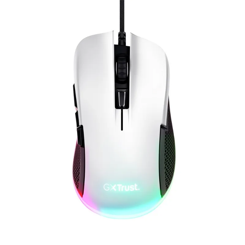 Mouse Gamer Trust GXT 922W Ybar RGB Branco E Preto 24485