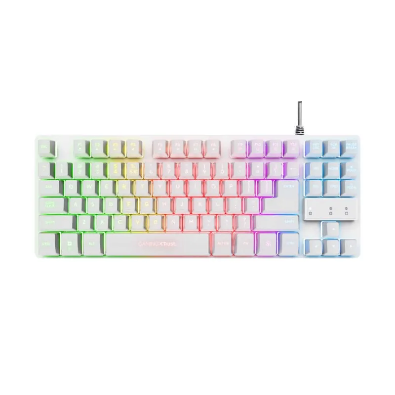 Teclado Gamer Trust GXT 833W Iluminado Branco 24739