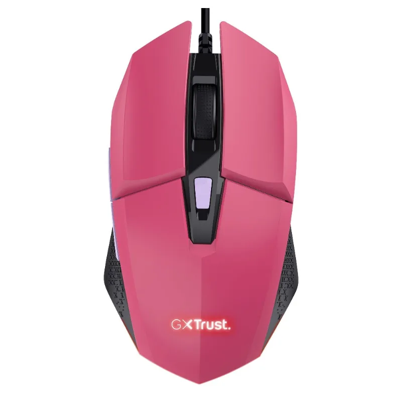 Mouse Gamer GXTrust 109P Felox RGB 6400 DPI 6 Botões Com Fio USB Rosa