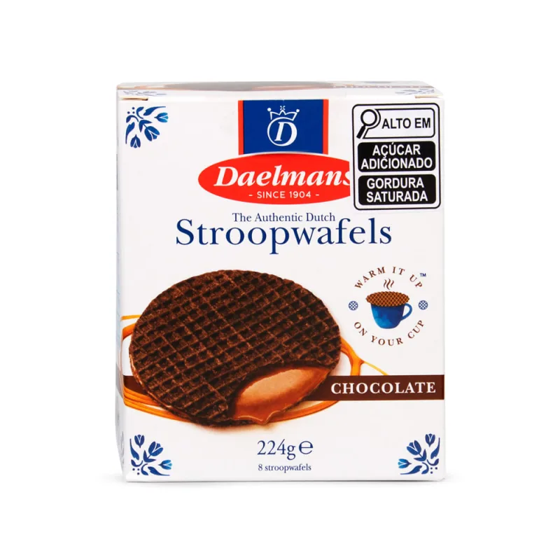 Wafers Daelmans Chocolate com Caramelo 224g - DAELMANS