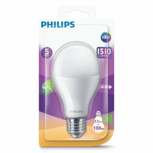 Lampada Led Bulb E 27 13,5w Biv 1500lm 3000k Lebu13,5 Philips - PHILIPS - Casa E Construção