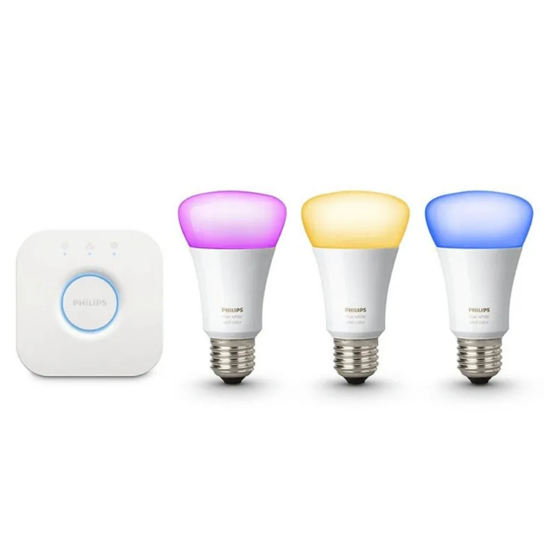 Kit Lâmpada Inteligente Hue Starter E27 Philips 127v Philips hue starter kit e27 127v