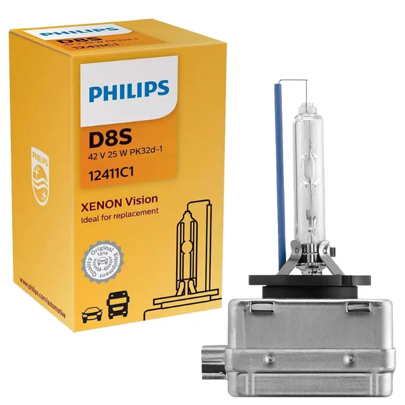 Lâmpada Philips Xênon Vision D8S 42V 25W PK32d-1 Farol