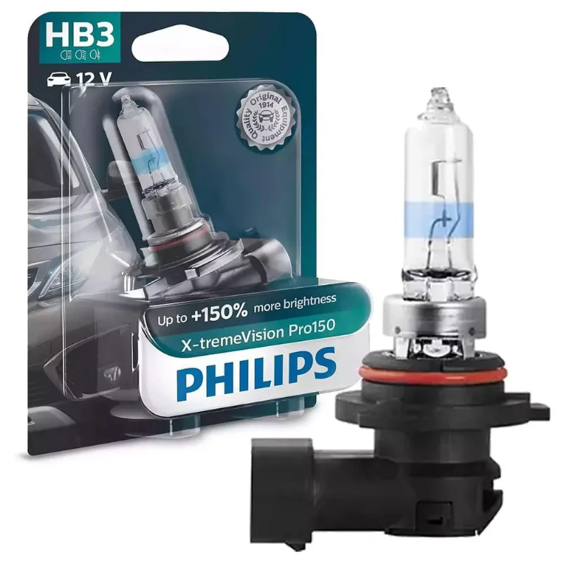Lâmpada Philips Xtreme Vision Pro150 60W 12V P20d HB3 Farol