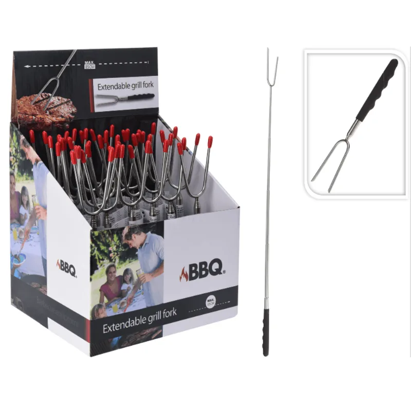 Garfo Inox Extensivel 72cm Bbq 1un