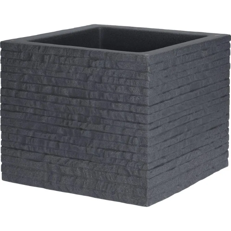 Vaso De Planta Quadrado Hasiera Cinza Claro Polietileno Hasiera