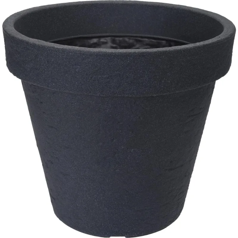 Vaso De Planta Redondo Hasiera Cinza Polietileno Hasiera
