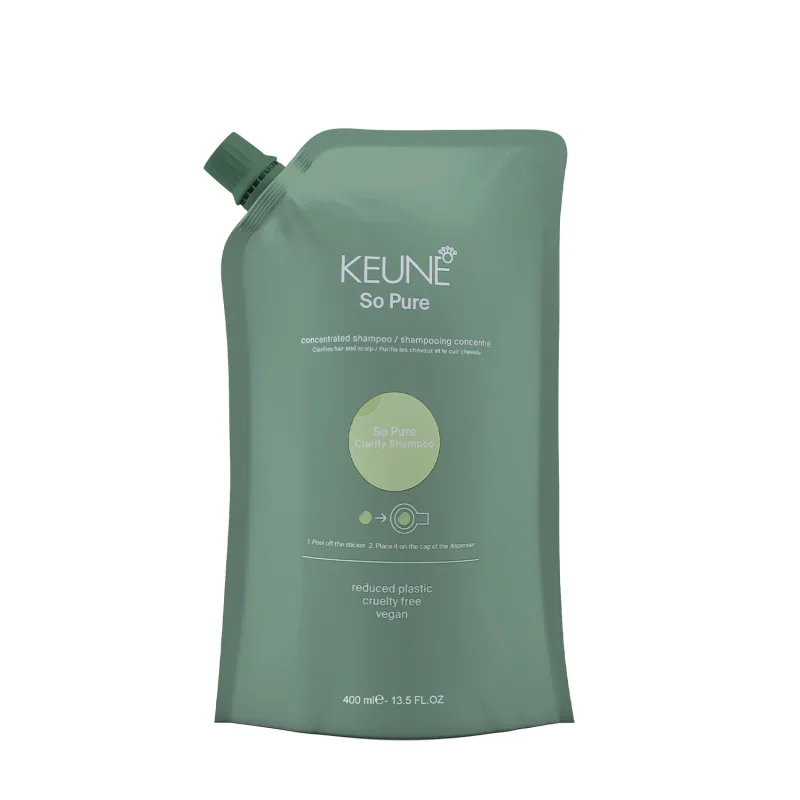 Keune So Pure Clarify Refil - Shampoo 400 ml - KEUNE - Higiene E Cuidados Pessoais