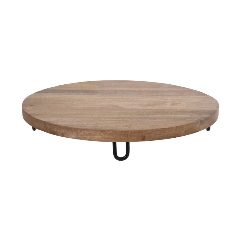 Tábua Para Servir Madeira De Mangueira Natural A55500030 Hasiera 39 X 39 Cm
