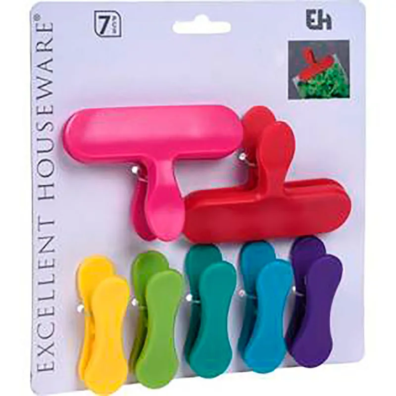 Clips para Fechar Saco Eh Colorido 7 Unidades