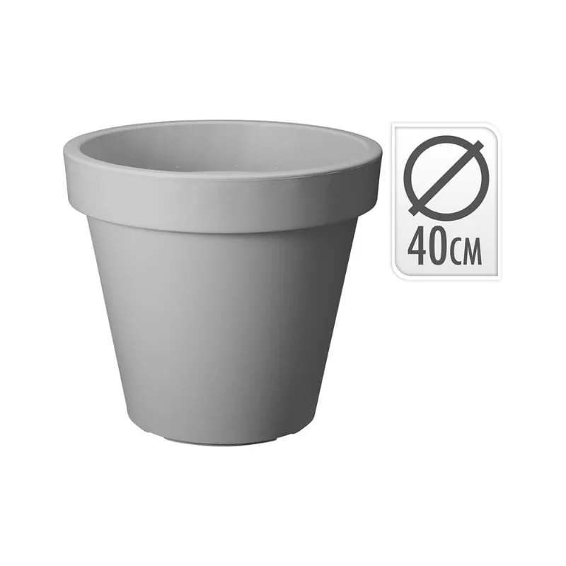 Vaso Para Plantas Cinza Claro Y54197750 Hasiera 40 Cm
