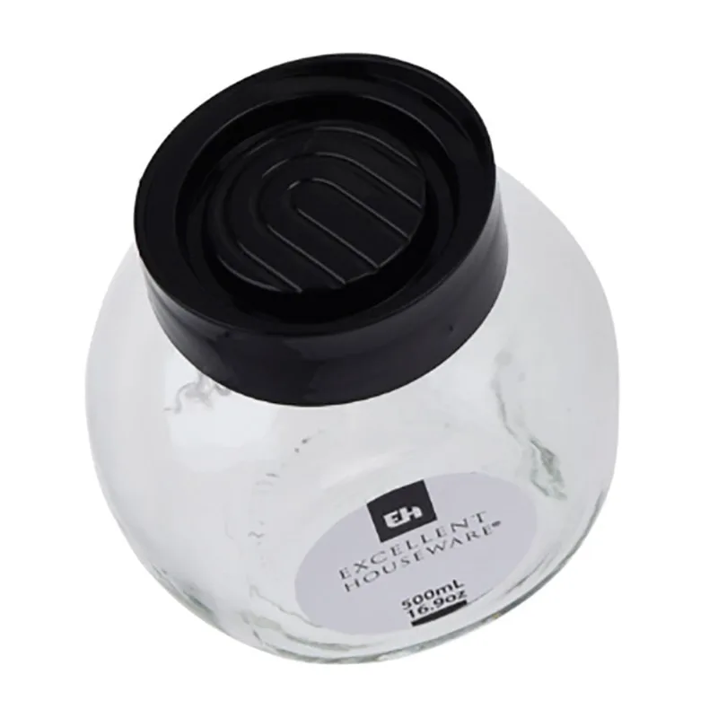 Pote de Vidro Eh com tampa Red 500ml