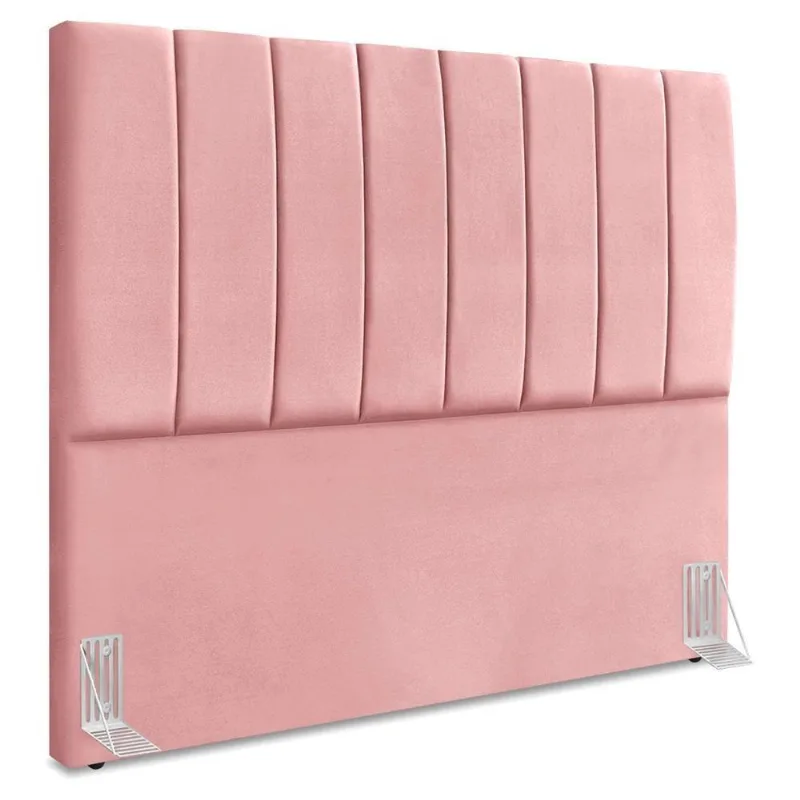 Cabeceira Casal 140 Cm Com Frame Dalia Suede Rosa Artte Rosa