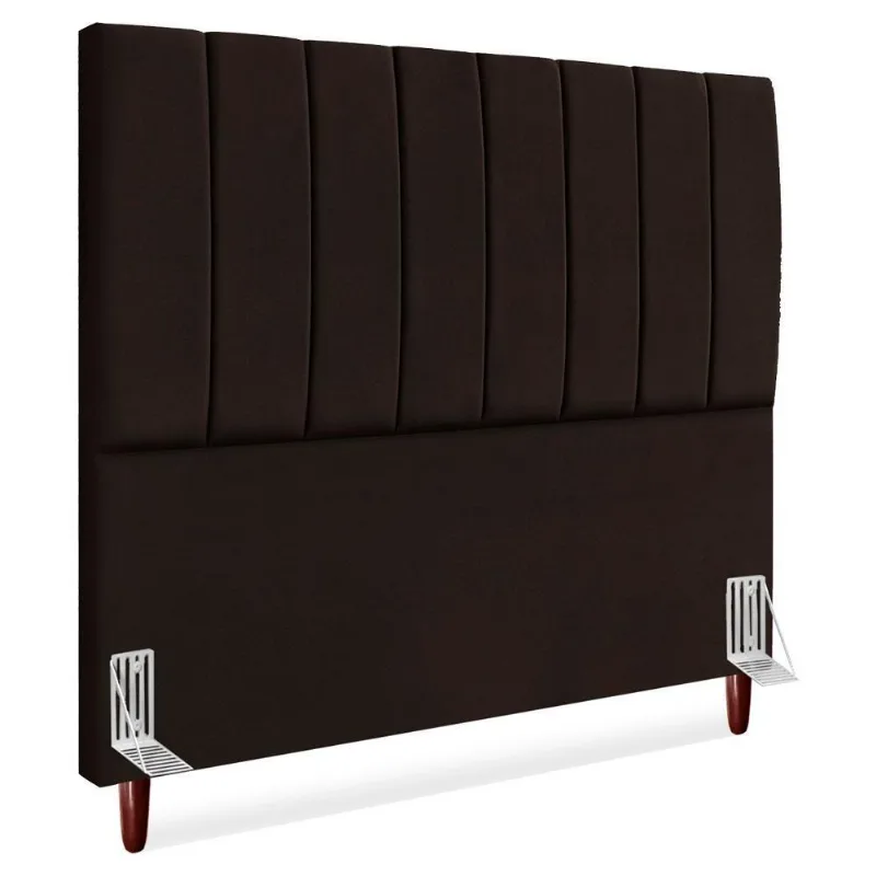 Cabeceira Queen 160 Cm Com Frame Carla Suede Marrom Artte Marrom