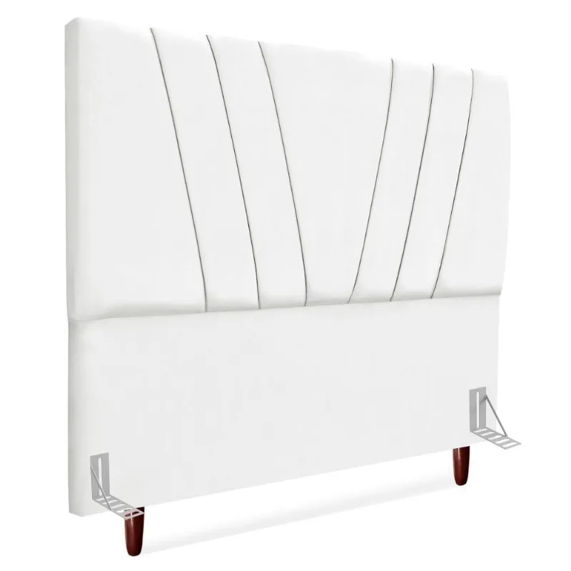 Cabeceira Queen 160 Cm Com Frame Belgica Suede Branco Artte Branco