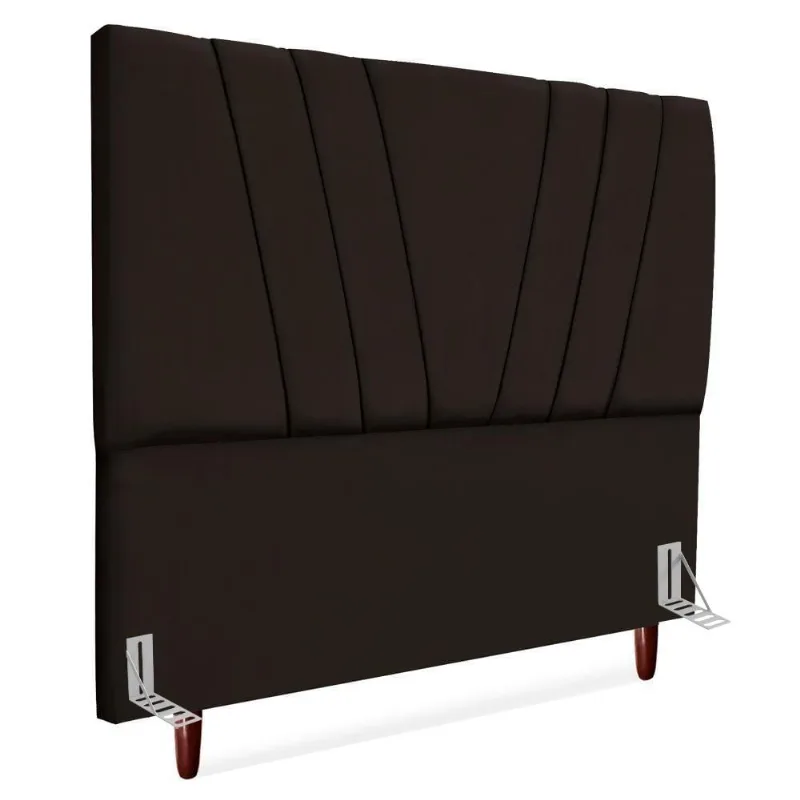Cabeceira Queen 160 Cm Com Frame Belgica Suede Marrom Artte Marrom