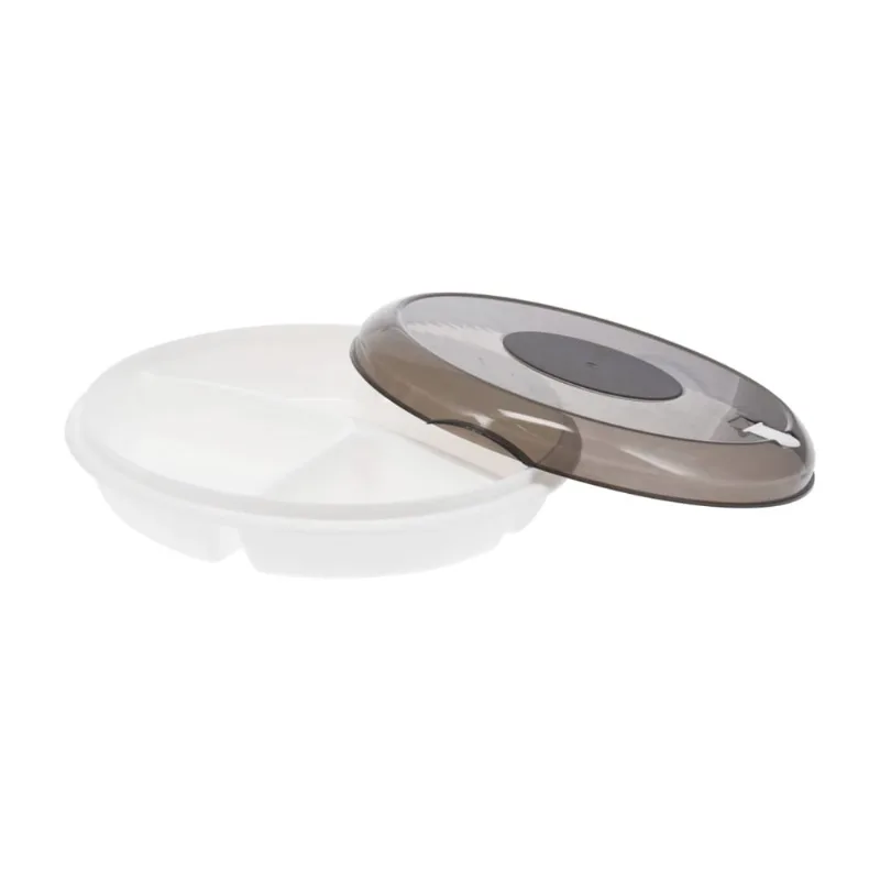 Prato Redondo Para Micro-ondas Transparente 010000580 Hasiera 24.5 X 24.5 X 5.5 Cm