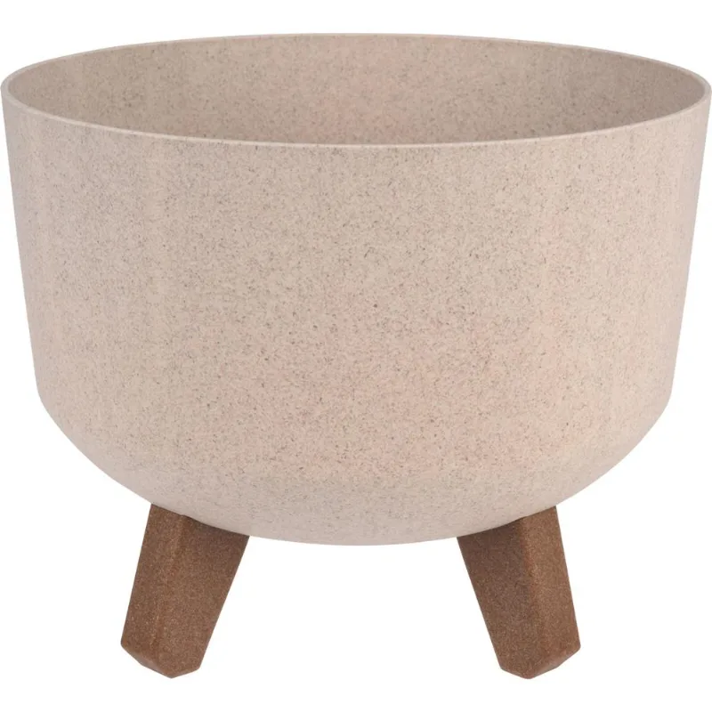 Vaso De Planta Redondo Hasiera Areia 23,8X18,7Cm Polietileno Hasiera