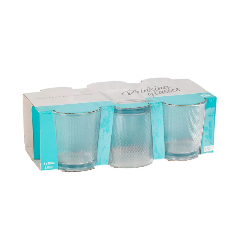 Conjunto De Copos 280Ml 6 Unidades - Hasiera