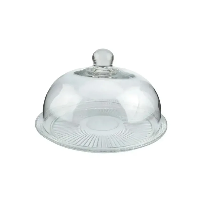 Prato Para Bolo Com Cúpula De Vidro Transparente 332100050 Hasiera 31.5 X 31.5 X 20.5 Cm