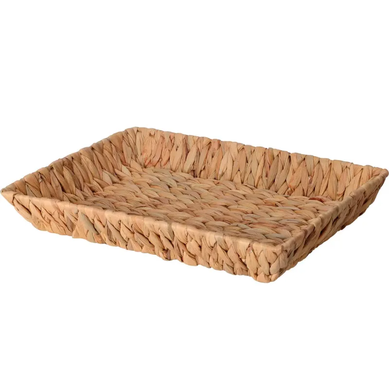 Cesto Retangular Em Palha Nat 38X28X6Cm Hasiera