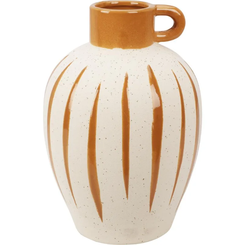 Vaso Decorativo Hasiera Marrom/Preto Cerâmica Hasiera