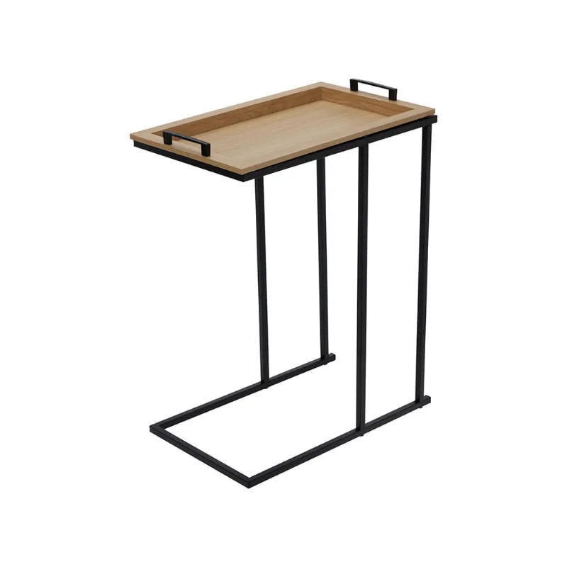 Mesa De Apoio Lateral Preta 28x60cm Hasiera