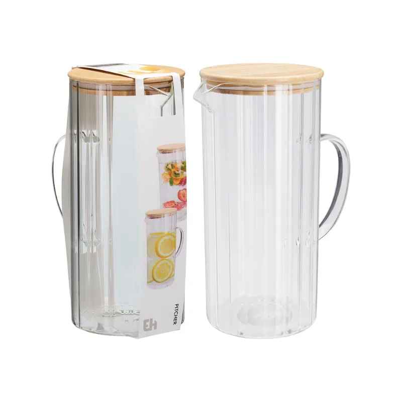 Jarra Vidro C/ Tampa Bambu 1,4l Hasiera