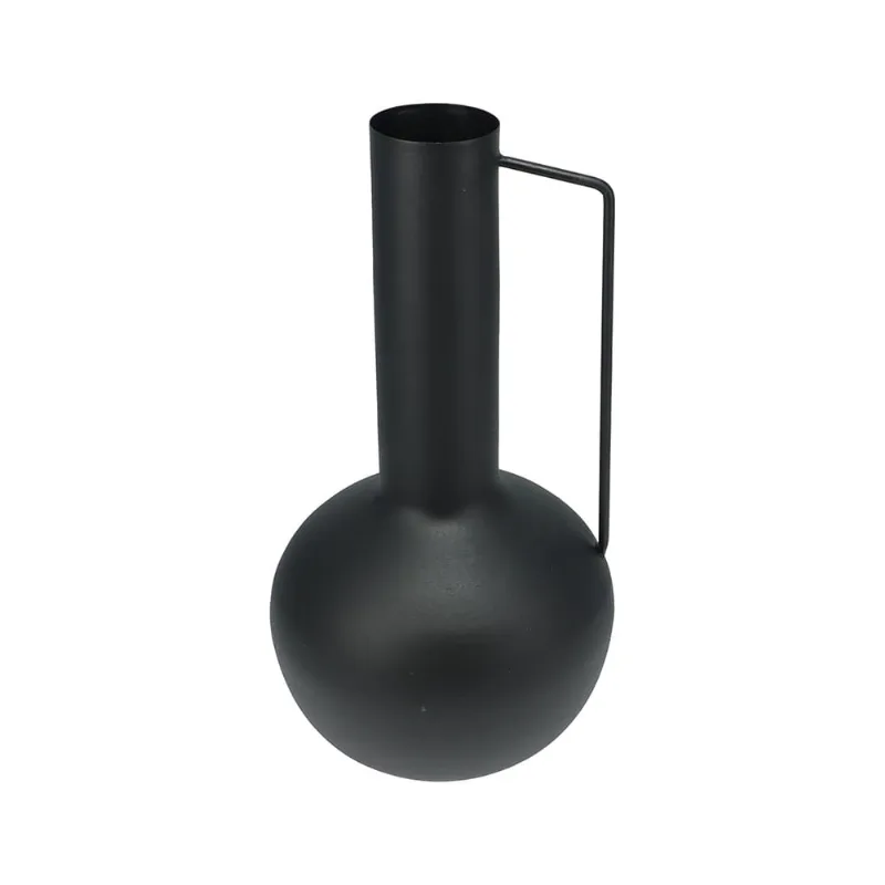 Vaso Decorativo Preto Fz1002050 Hasiera 170 X 170 X 345 Mm