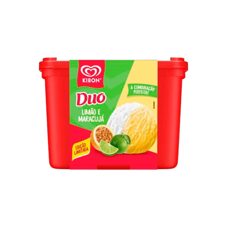 Sorvete Kibon Duo Limão e Maracuja 1.5l - Kibon