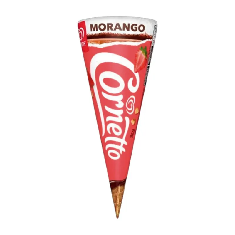 Sorvete Kibon Cornetto Morango 65g - Kibon