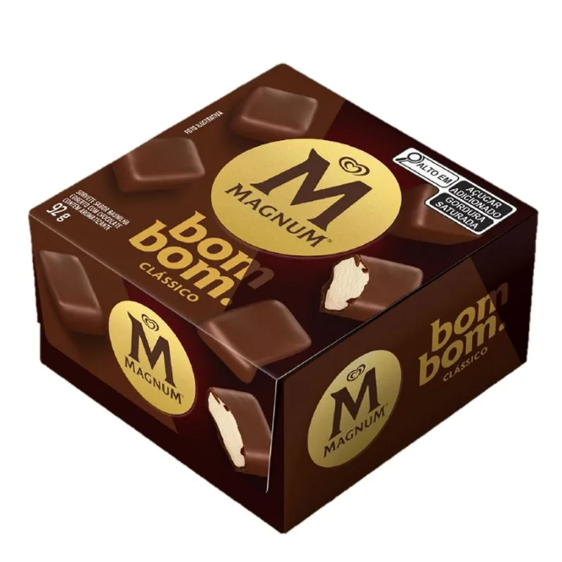 Bombom Sorvete Kibon Magnum Monobites Clássico 96g