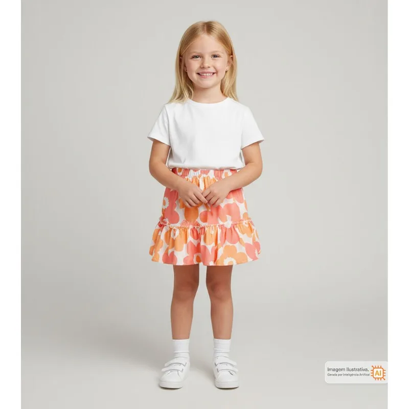 Saia Flor Laranja - 6