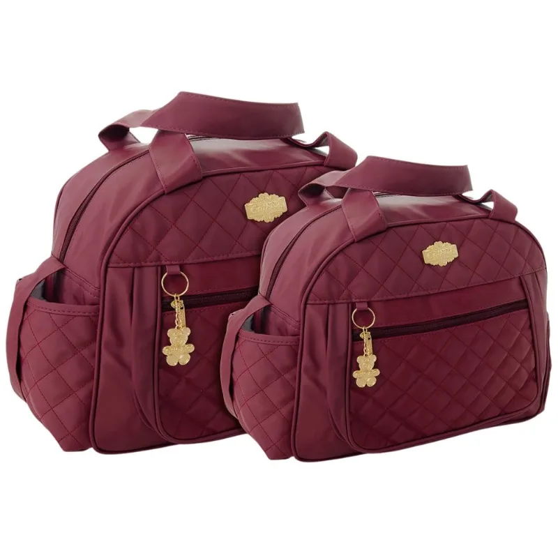 Kit Bolsas Maternidade Griff Baby 3047/3048 Vinho