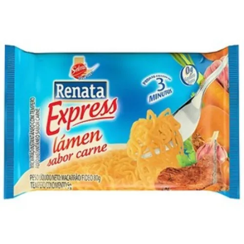 Macarrão Instantâneo Carne Renata Express Pacote 85g - SELMI