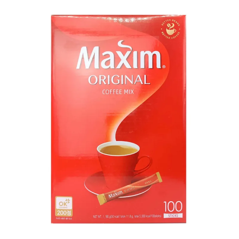 Caixa Café Instantâneo Original 100 sachês Maxim 1,180kg