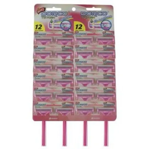 Aparelho De Barbear Twin Rubber Tg702 C/2 2lam Rosa Dorco - ROSA
