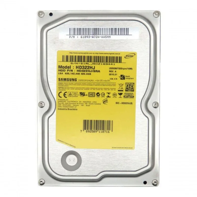Hd Interno Sata Samsung 320gb 7.2k 3.5 Hd322hj