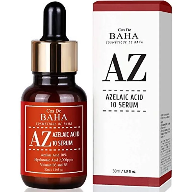 Ácido azelaico 10% soro facial com niacinamida - Produto de cuidados com a pele de Rosacea rápido + Reduzir cicatriz de acne cística + face de alívio de vermelhidão + pigmentação de espinhas Blackhead
