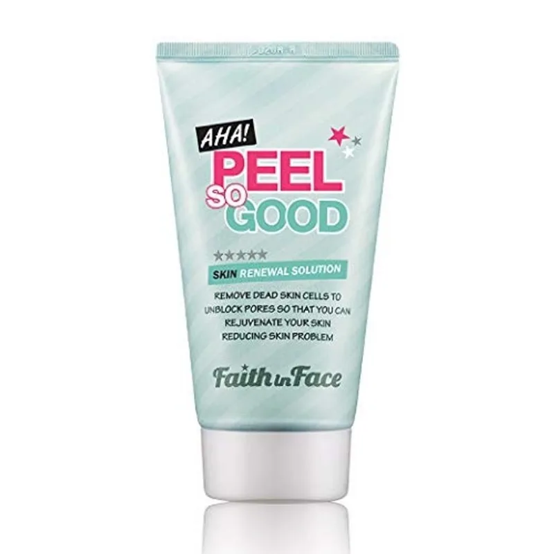 Faith in Face aha Peel So Good Skin Peeling Gel, Deep Clean Facial Scrub Revitalize Skins Esfoliante Remov Dead Cells Dark Spot Gentle Brighten Face Korean Skincare, 4.22 fl oz
