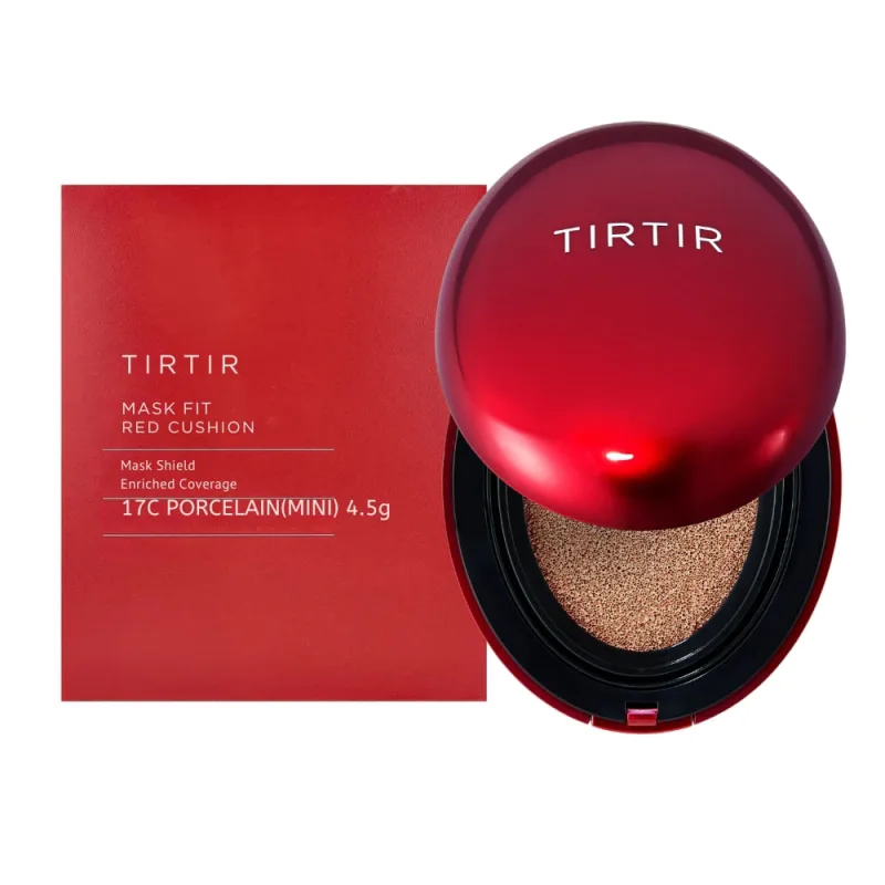 Mask Fit Red Cushion 17C Porcelain Tirtir Mini Base Líquida Compacta 4.5g - Tirtir - Beleza